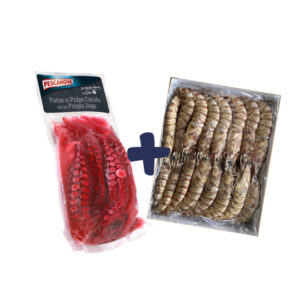 Pack pulpo 800 g + langostino tigre 2 kg